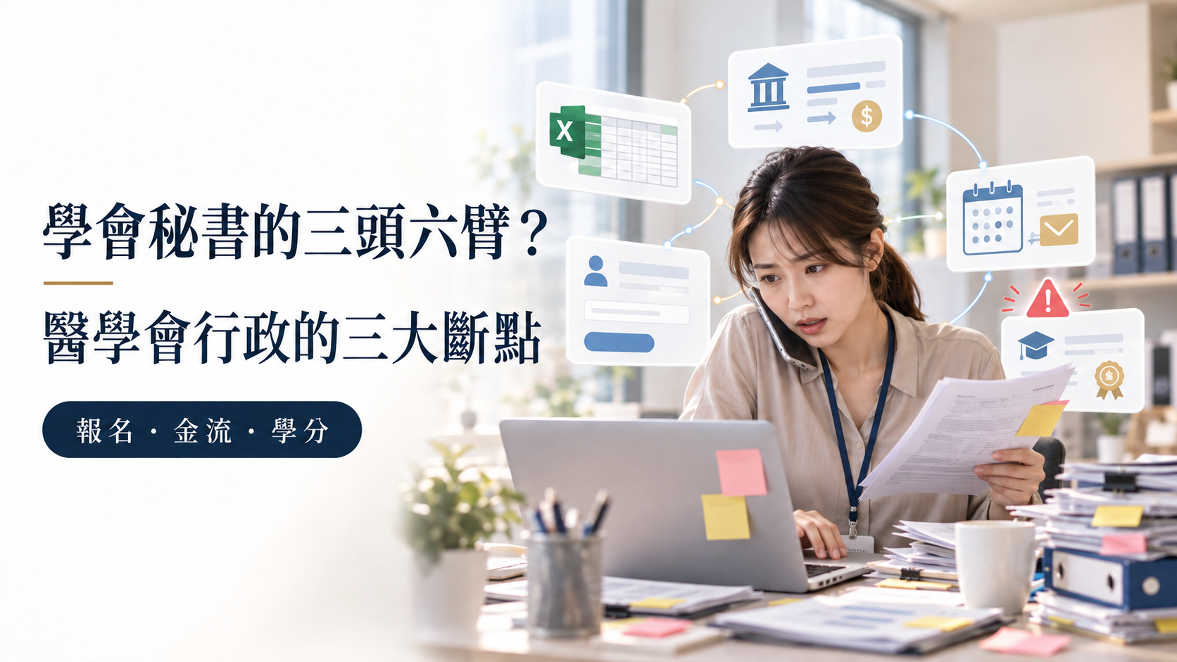 學會秘書的三頭六臂:醫學會行政的三段斷點